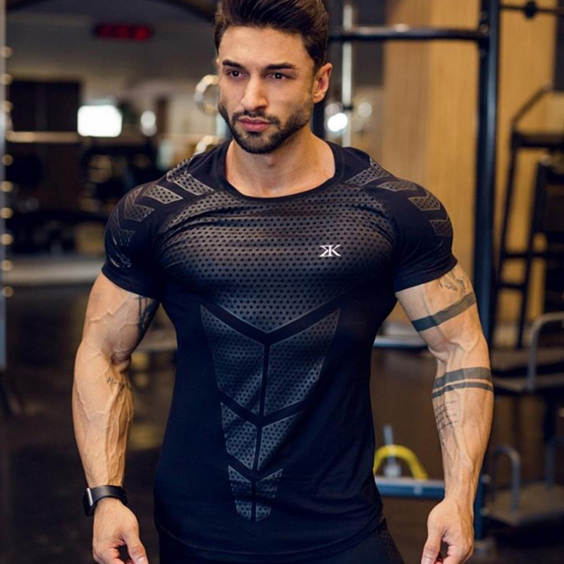 Compression T-shirt men Sporting Skinny Tee Shirt Male Gyms Running T-shirt Fitness Short Sports men t-shirts