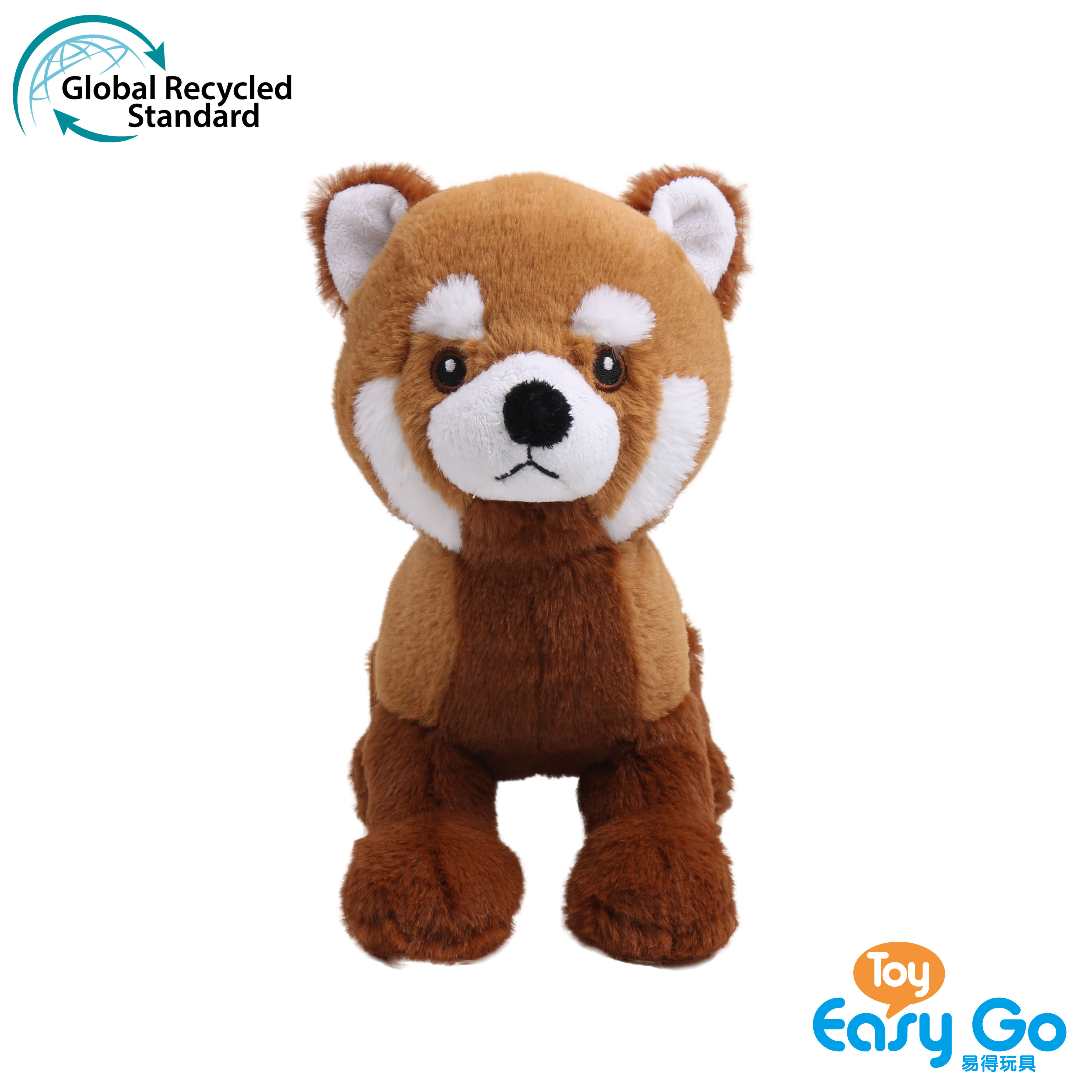 Recycled material endangered animals series stuffed red panda plush toy