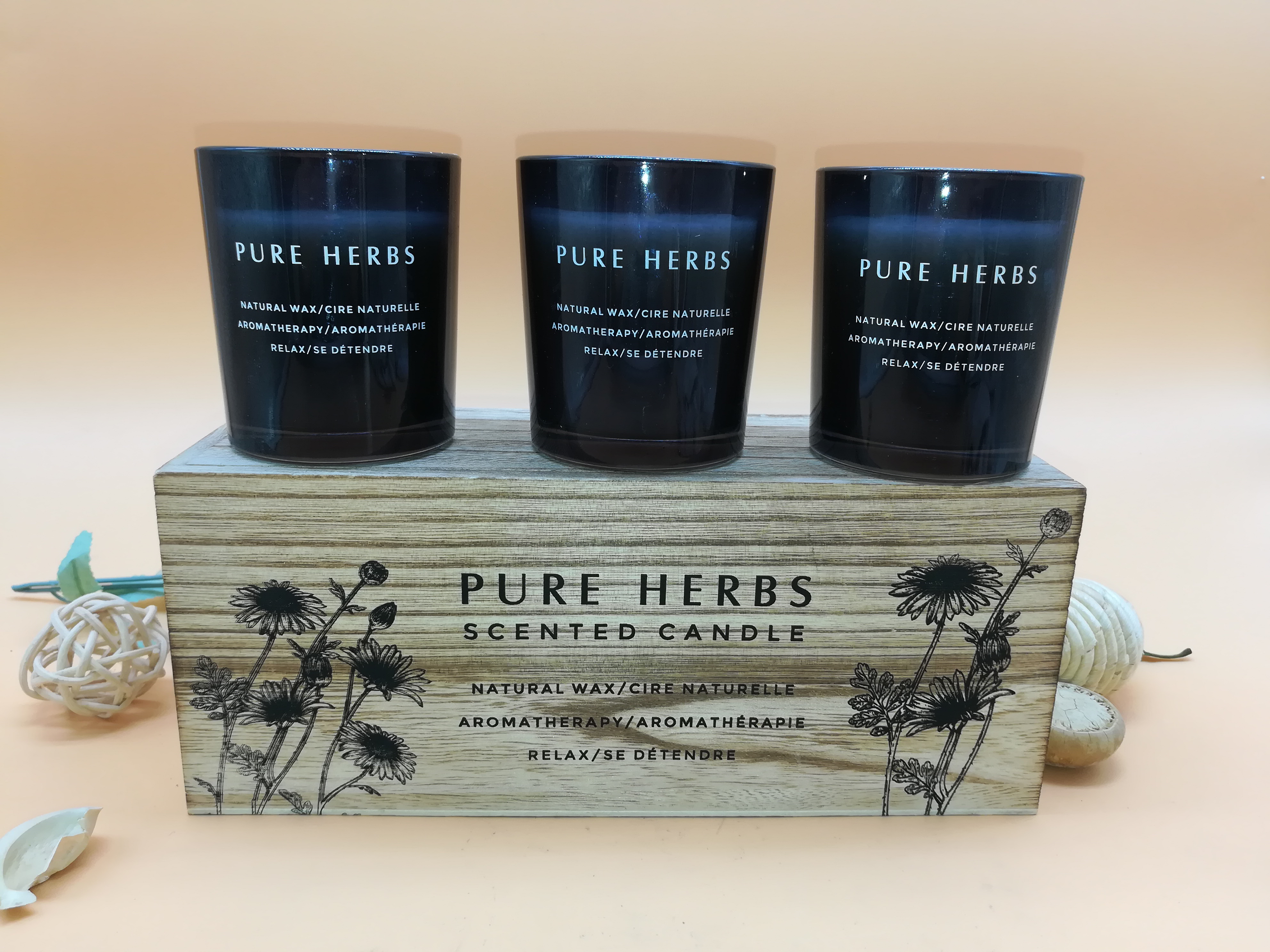 Private Label Customized Aroma Soy Wax Scented Candles SET with different scents