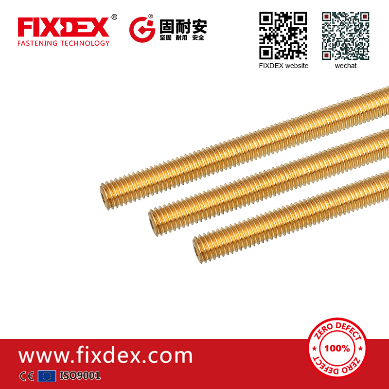 Yellow zinc plated threaded rods