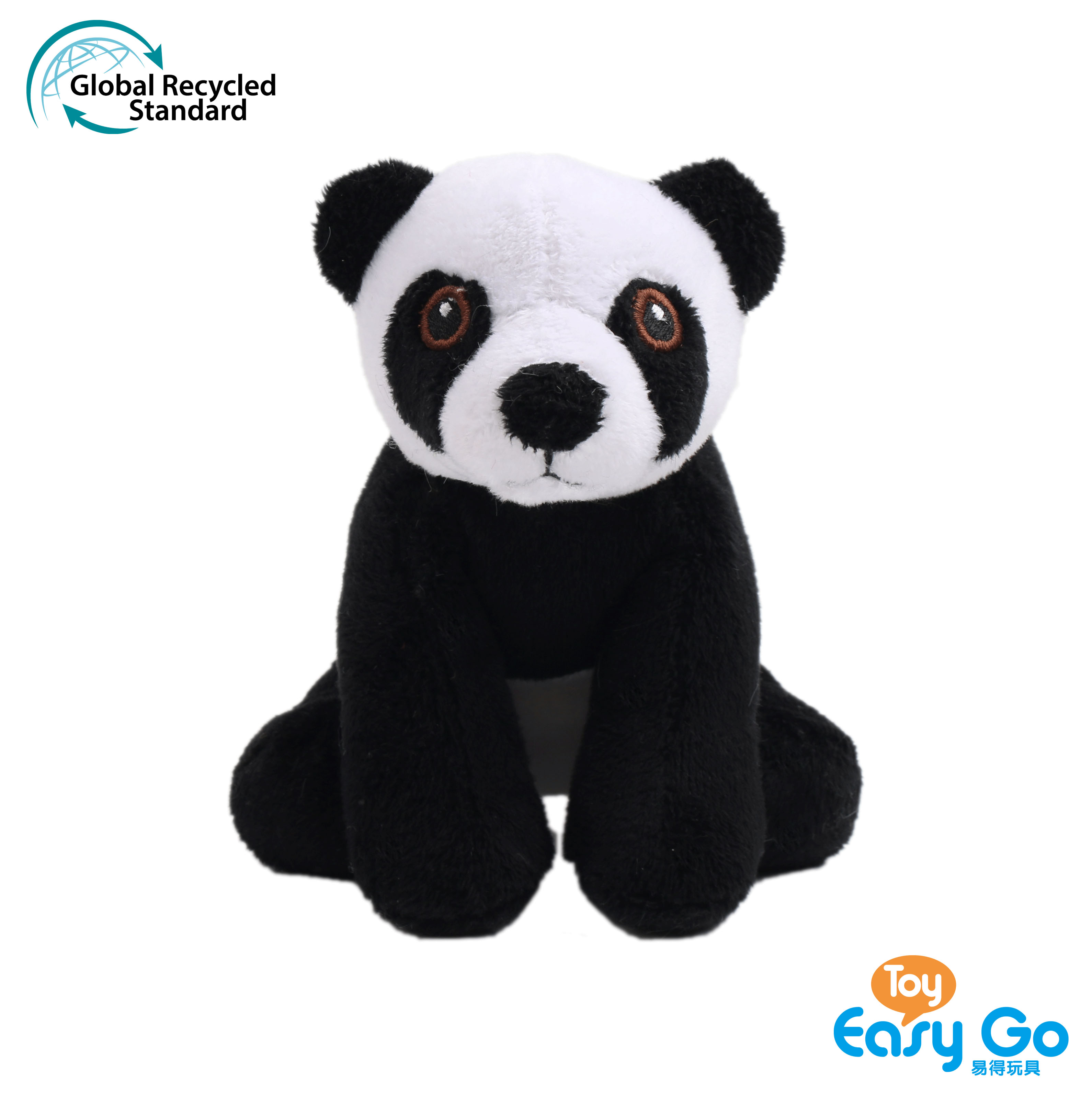 GRS ECO-friendly RPET 100% Recycled plush toy stuffed animals panda made of plastic bottles