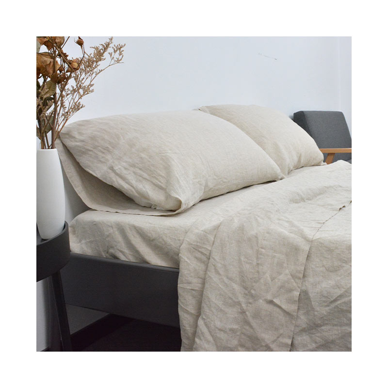Manufacture Solid 100% Pure French Linen bedding Flax Linen Sheet Set