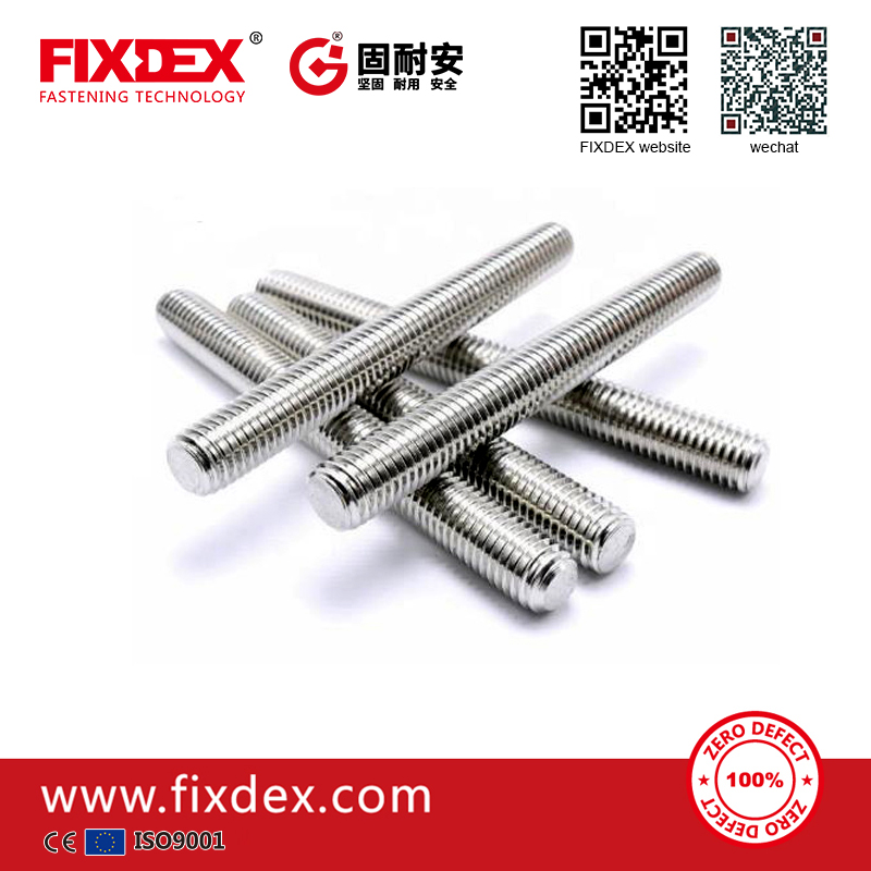 China high precision stud bolt b7 manufacturer galvanized trapezoidal full thread rod internal stainless steel threaded rod