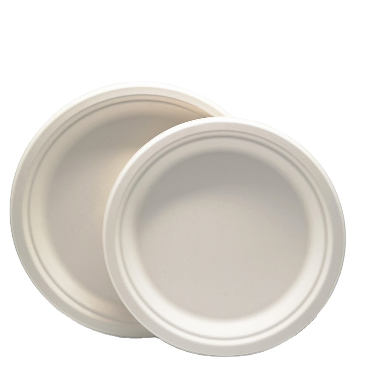 8.75'' Sugarcane Bagasse Round Plate