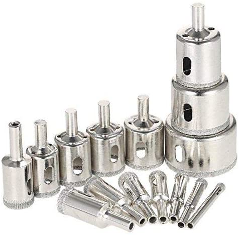 Diamond Drill Bits, Hollow Core Drill Bit Set for Ceramic, Glass, Porcelain Tile Diamond Hole Saw Tile Set Glass Drill Bit