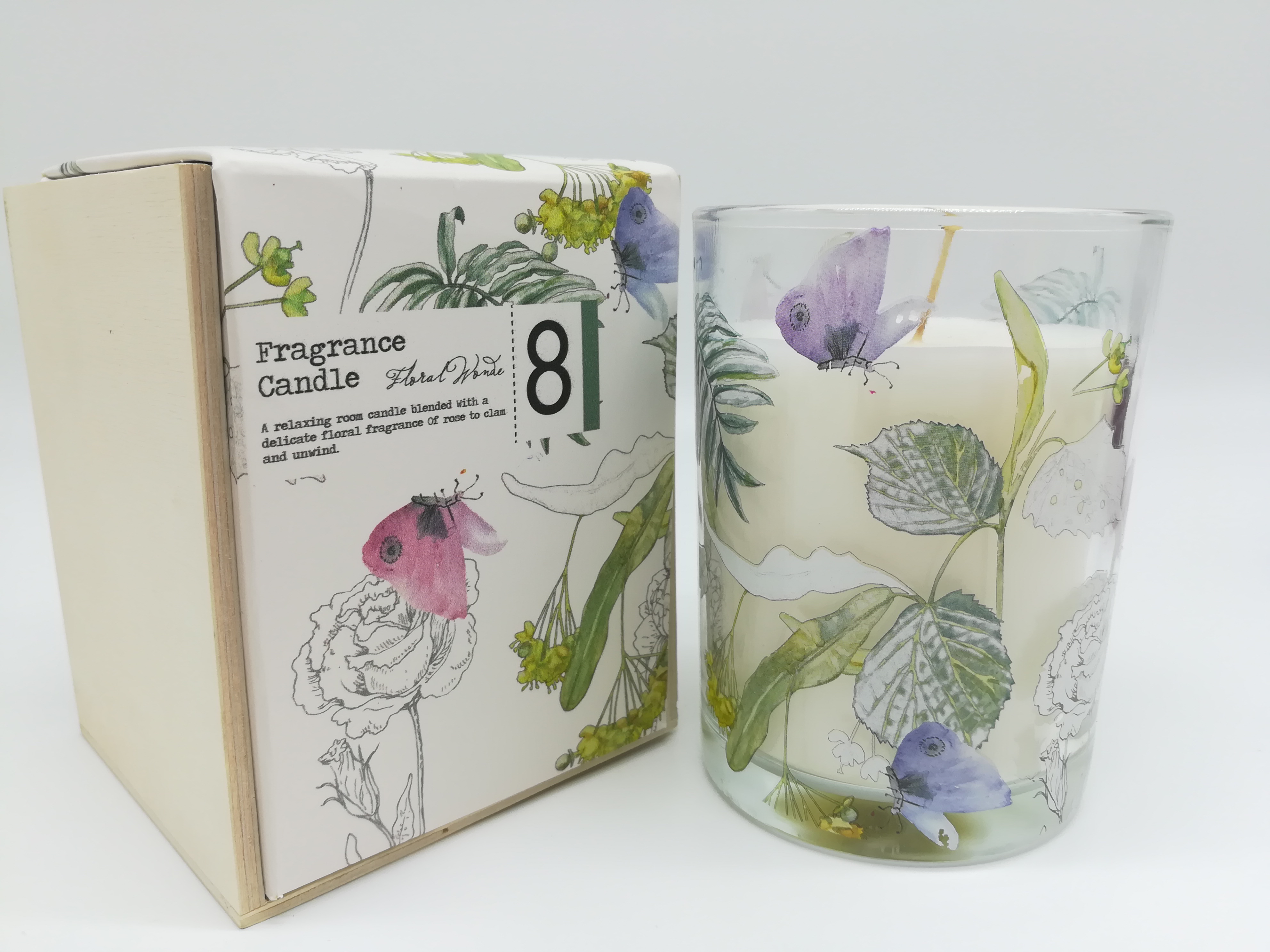 Private Label Customized Aroma Soy Wax Scented Candles with flowers