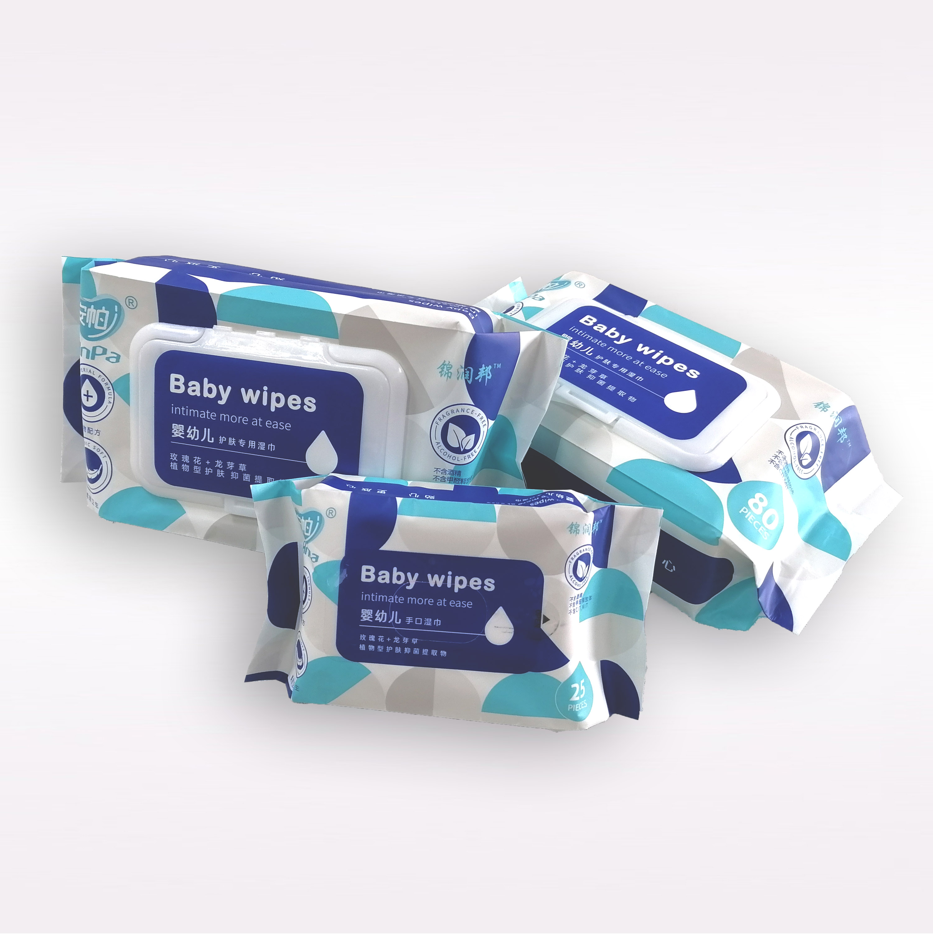 Clean wipes / 80 one-sided hand wipes/wholesale baby wipes