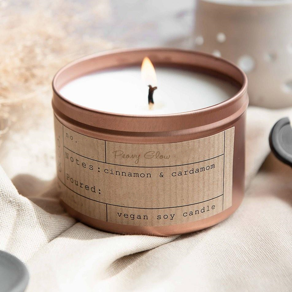 Soy Wax Tin jar Scented Candles Private Label Customized Aroma