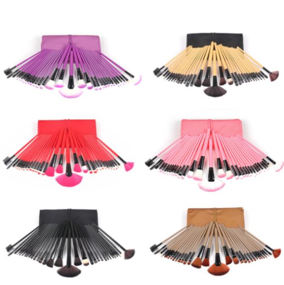 32pcs Cheap Hot Selling Bargain Price Makeup Brush Set with PU Bag