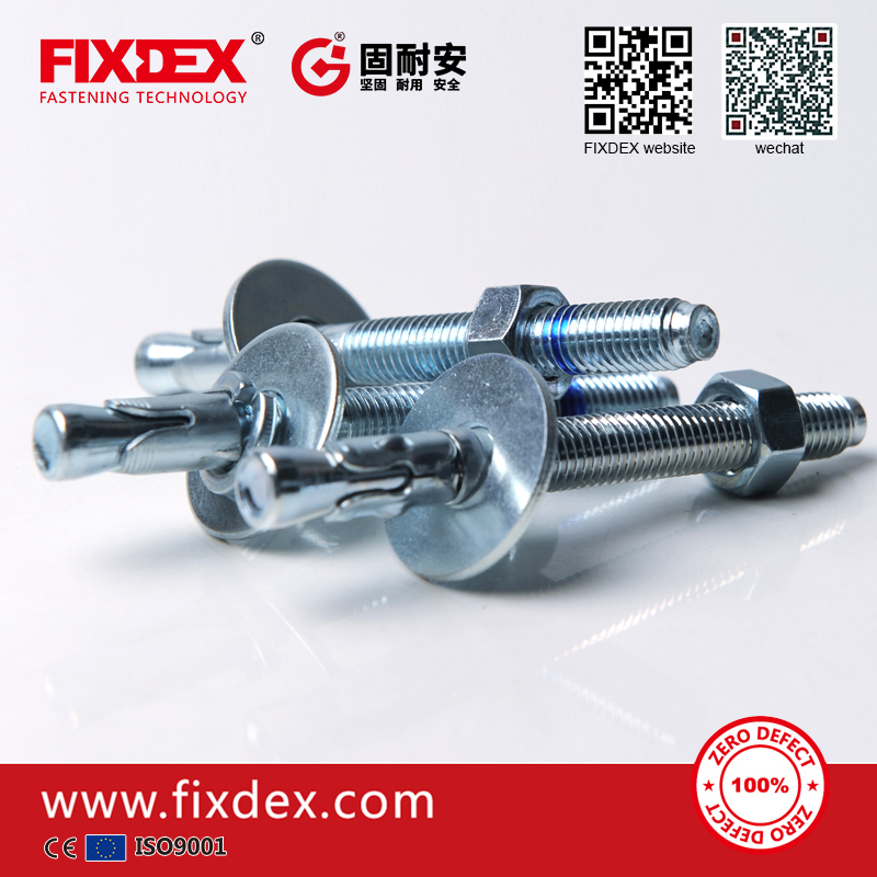 High Quality Low Price Concrete Stud Wedge Anchor with Two Clips