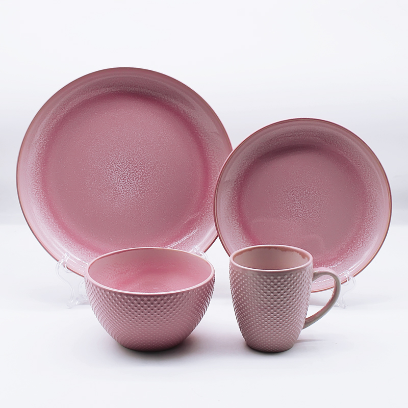 2021 Trending Restaurant 16 pieces Special Glazed Ceramic Tableware Set