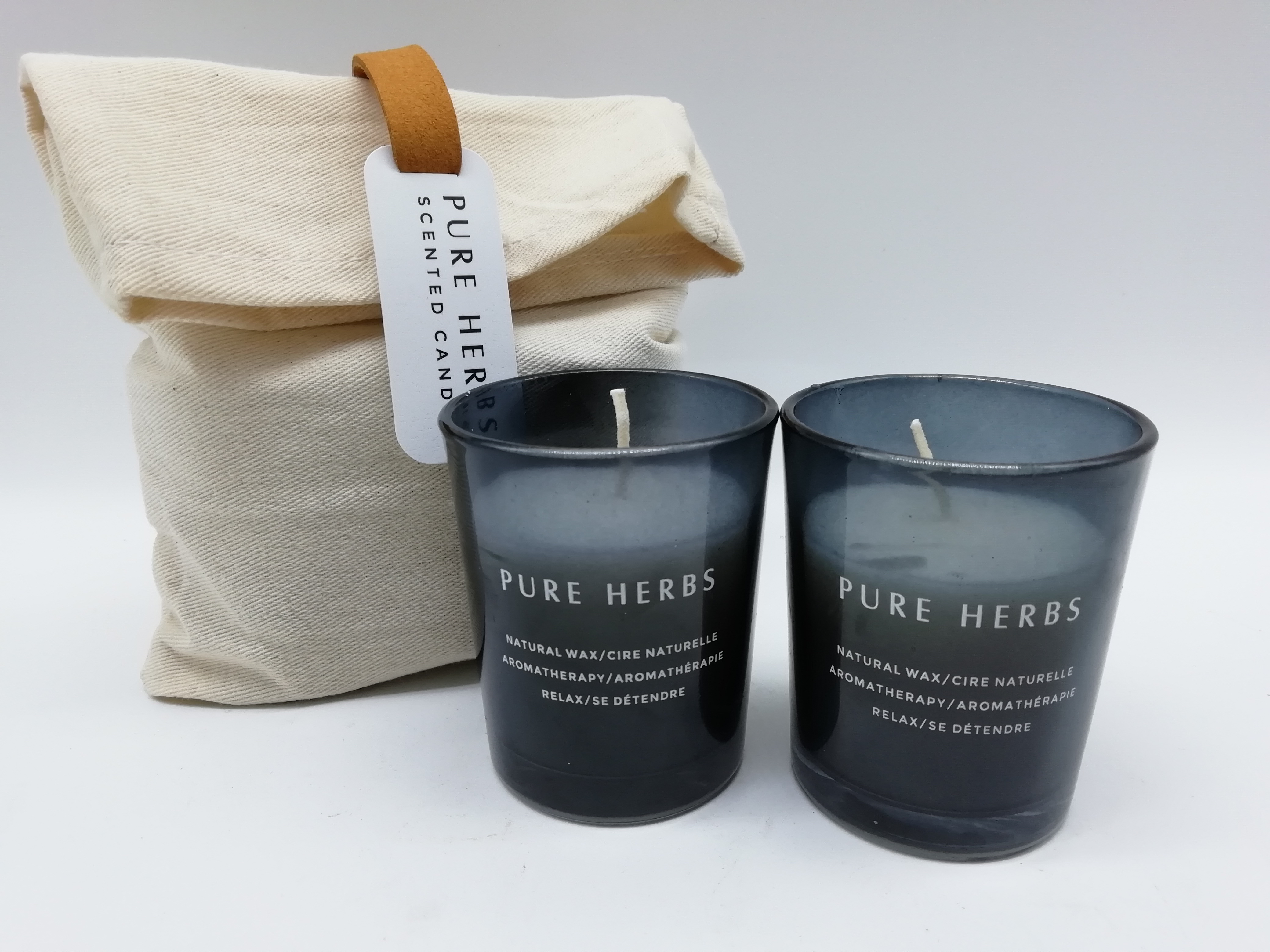Private Label Customized Aroma Soy Wax Scented Candles In Cotton Bag