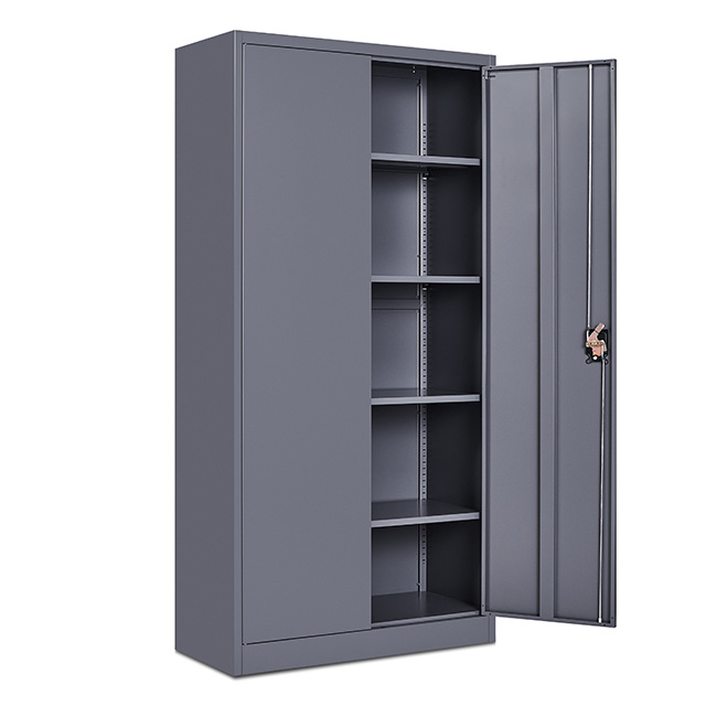 heavy duty steel office 2 swing door steel cupboard file filling cabinet