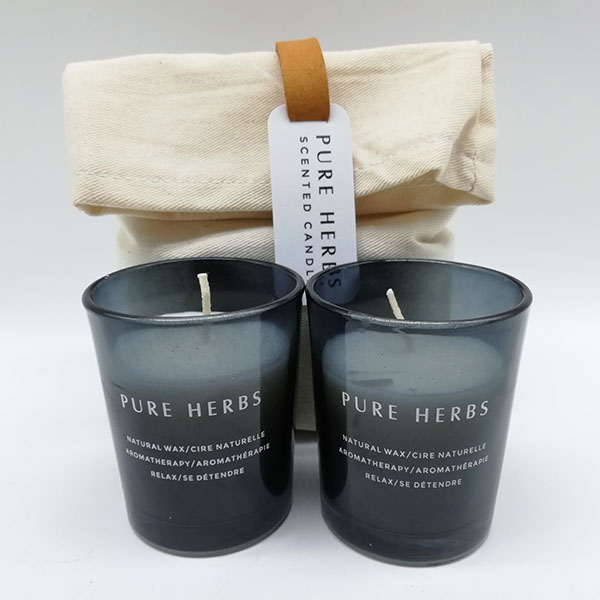 Natural soy wax glass jar scented candles
