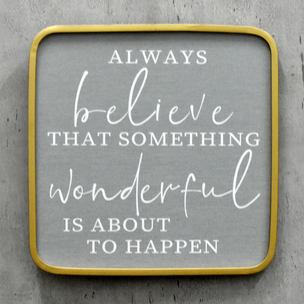 Wall decoration sign with inspirational introduction Antique metal frame modern farmhouse wall hanging art decorative wall art