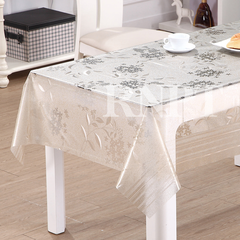 Gold /Silver Glitter PVC Table Cloth