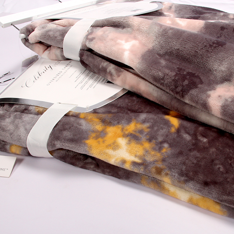 Marble printed flannel blanket