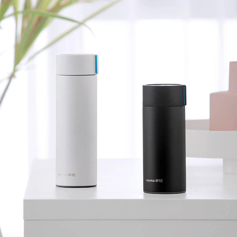 320ml & 450ml antimicrobial stainless steel vacuum-insulated water bottle, thermos water bottle with strainer