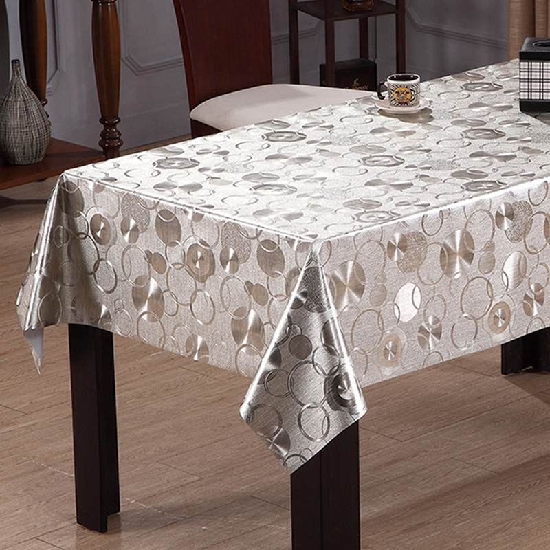 Brushed Metallic Table Cloth with backing series