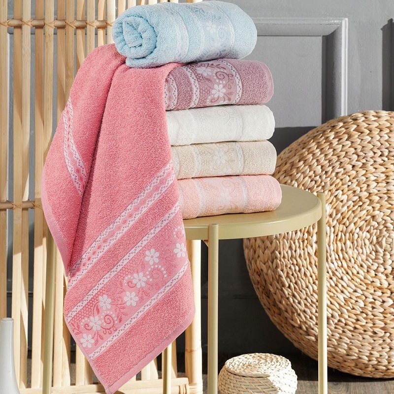 14s Popular Designs Solid Color Cotton Bath Towel