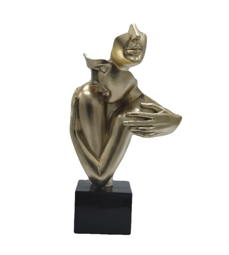 Creative abstract Resin sculpture of deco bust Statue kissing for Home and Office Desk