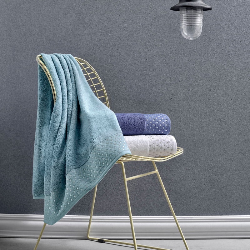 Cotton Bath Towel Jacquard Border