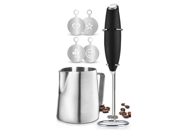 Milk Frother, Handheld Foam Maker, Milk Foamer, Foamer Maker for Coffee Mixer, Milk Frother Set