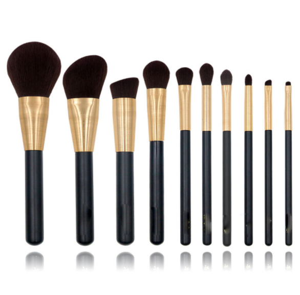 10pcs Black High end Cosmetic Brush Set