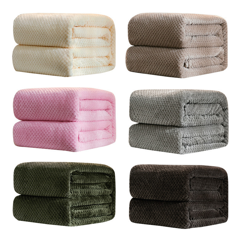 Solid Color Soft Flannel Blanket