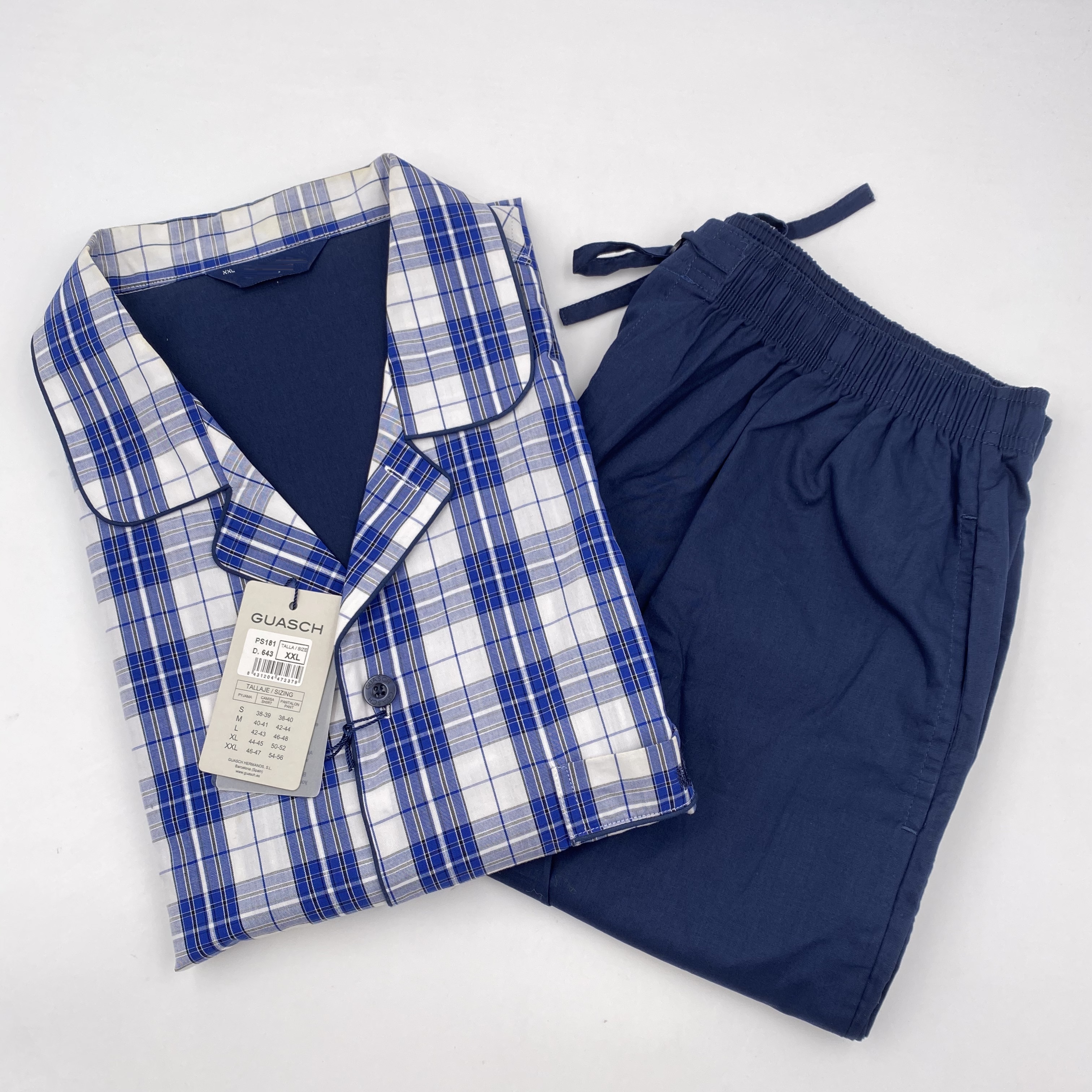 100% cotton men's woven pajamas