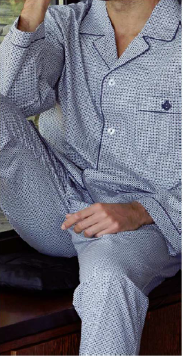 100% cotton men's woven pajamas