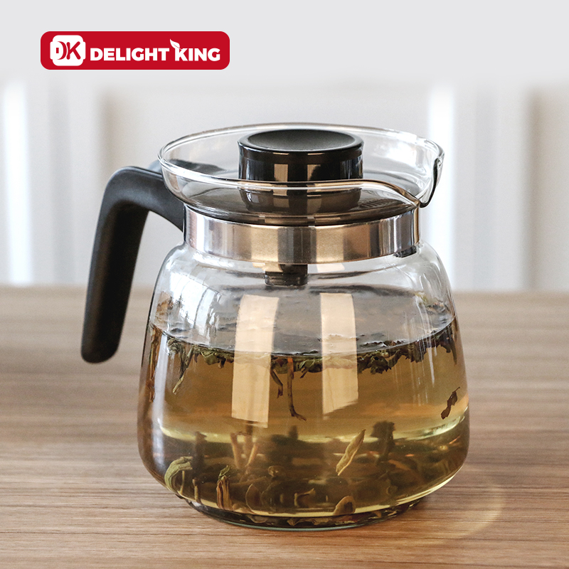 High quality clear glass teapot customizable logo water pot