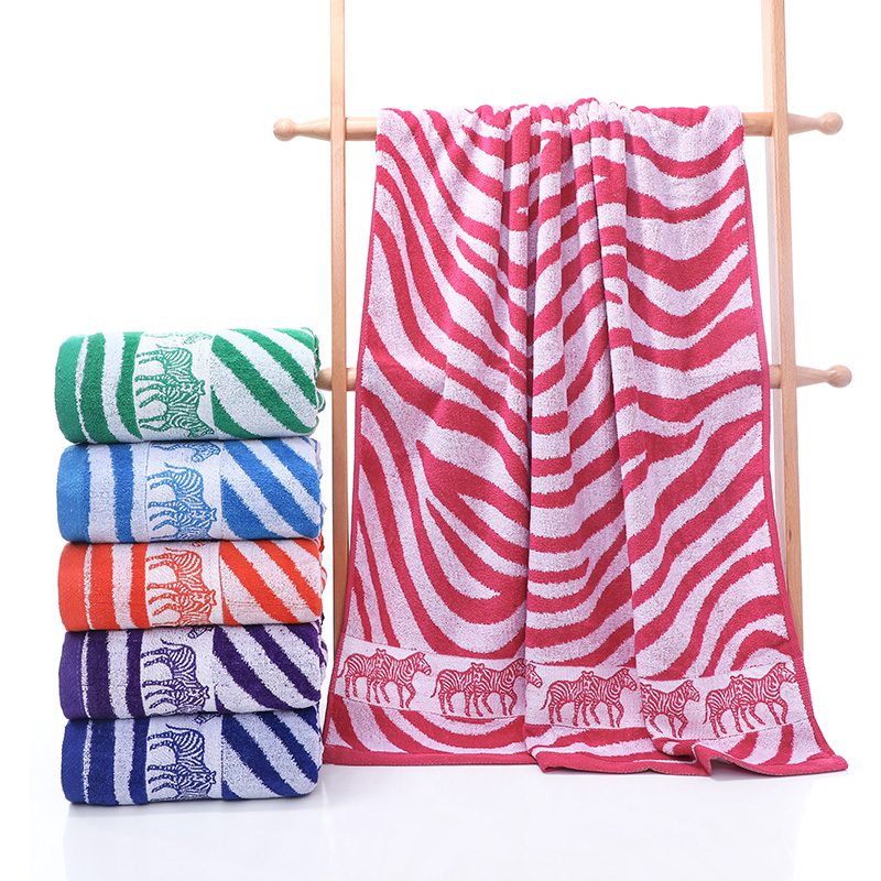 Yarn Dyed Strip Color Bath Towel In Cotton