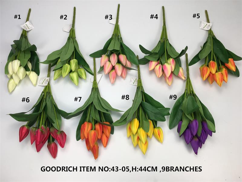 Artificial flowers tulip bunch