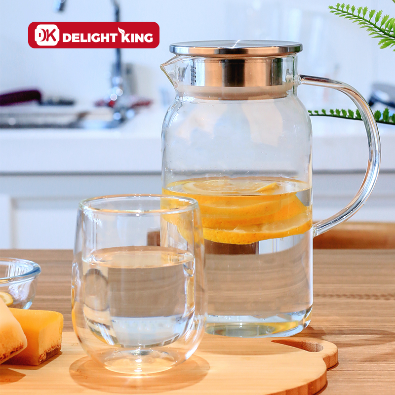 borosilicate glass pitcher with lid heat resistant glass pitcher borosilicate glass jug