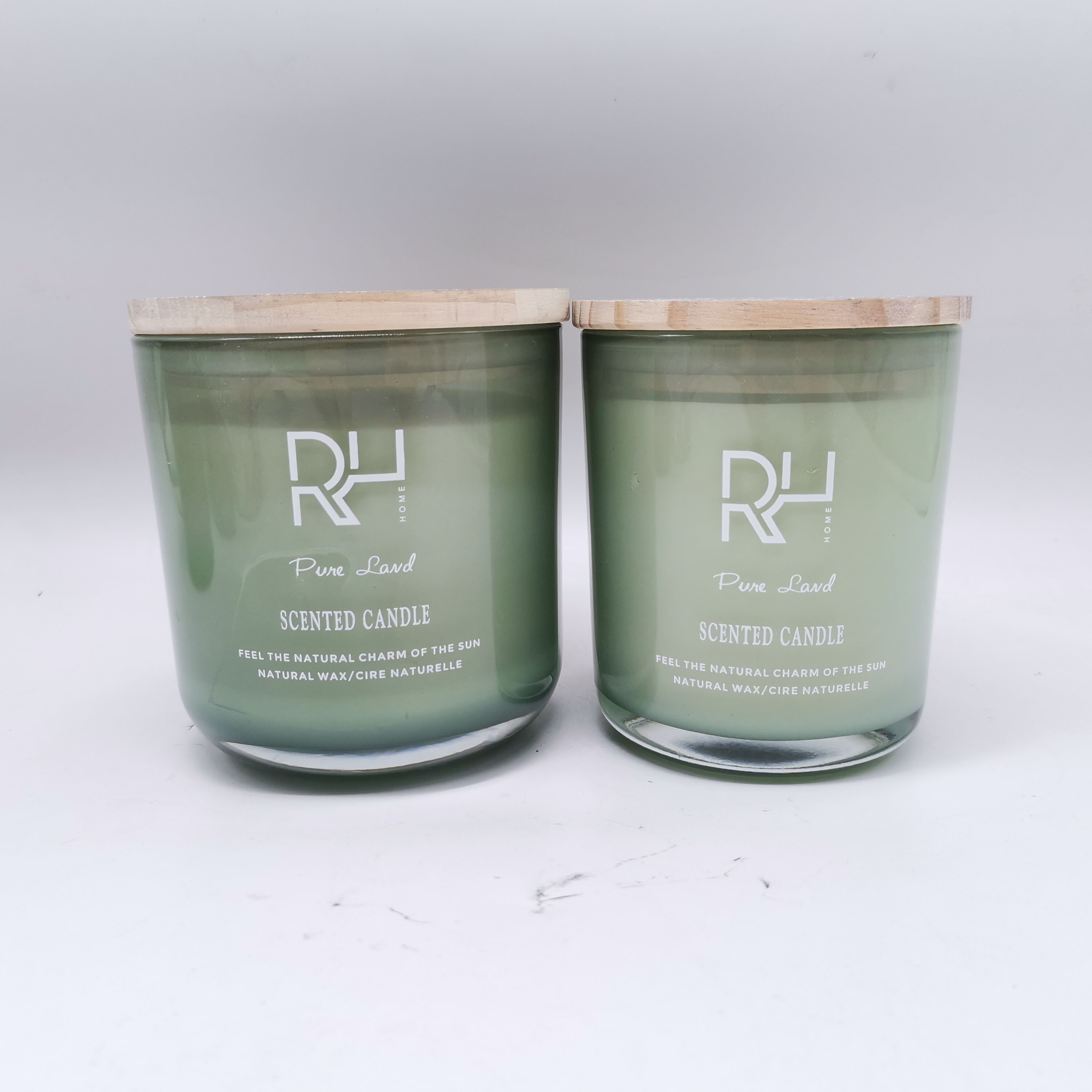 Soy wax scented candles with wood lid