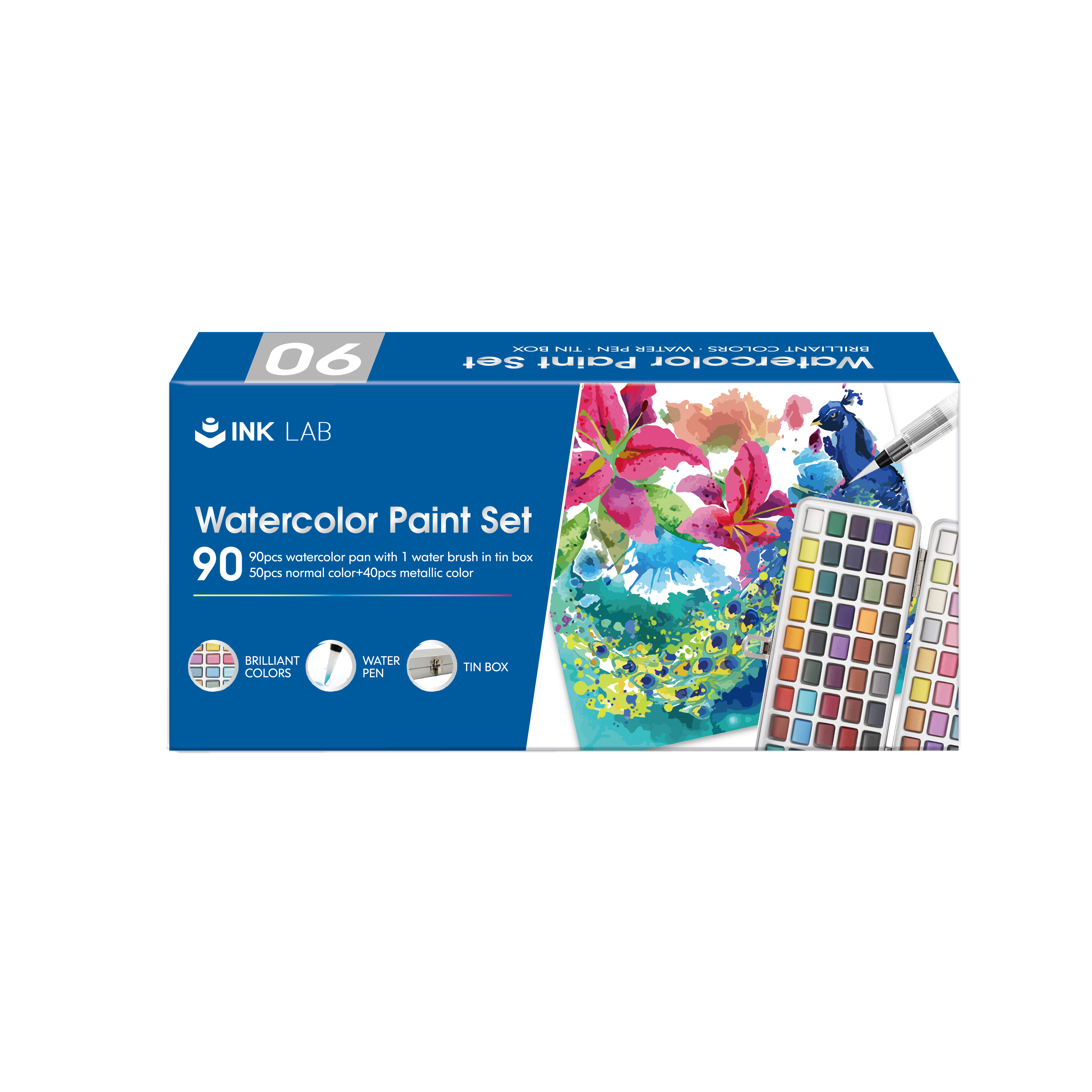 90pcs watercolor pan