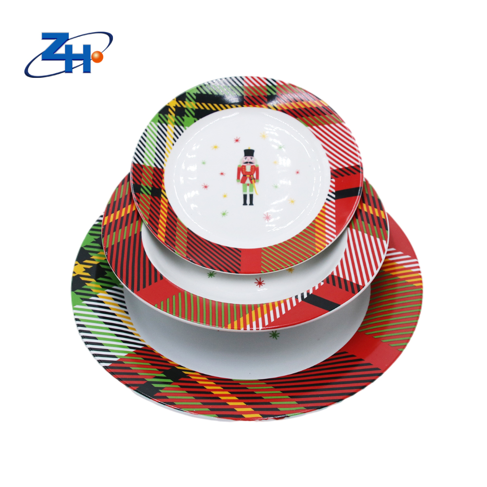 White porcelain dinner set for christmas promotion
