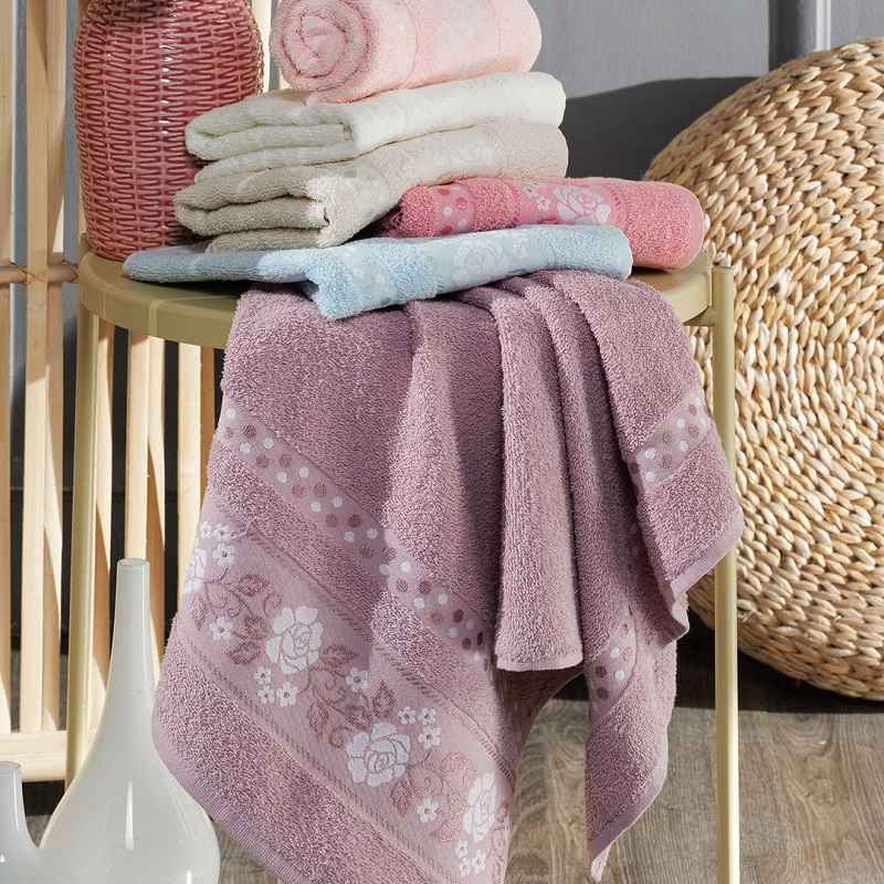 14s Popular Designs Solid Color Cotton Bath Towel