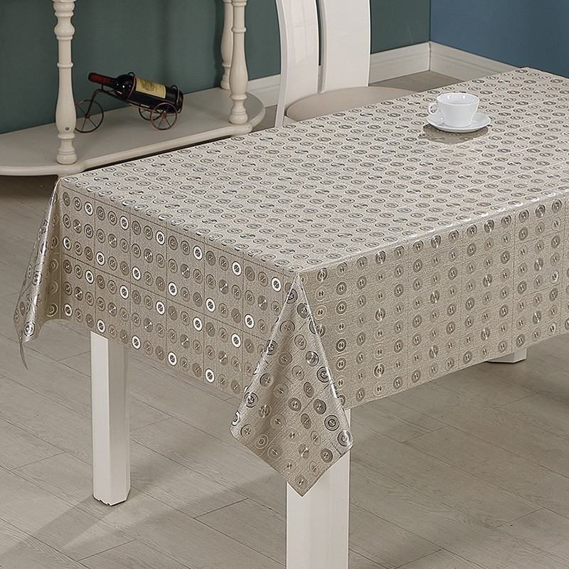 Brushed Metallic Table Cloth with backing series