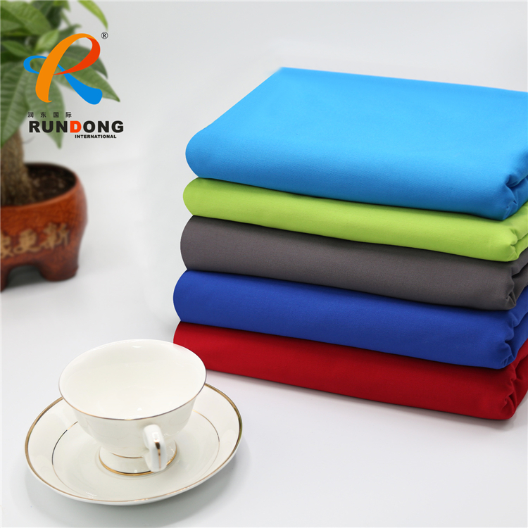 Shandong rundong textile 225GSM 100%polyester twill fabric for workwear