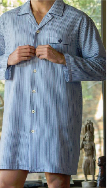 100%cotton men's woven pajamas longgown