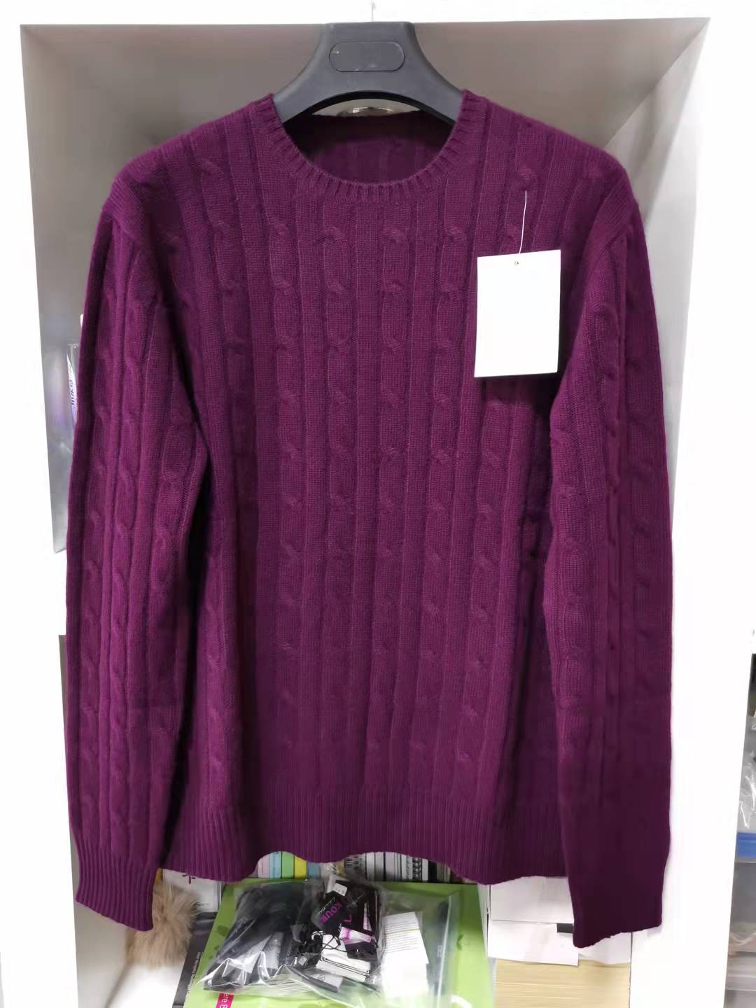 cashmere cable-knit pullover Men's