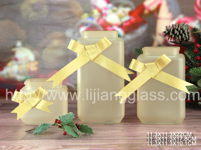Christmas glass jar