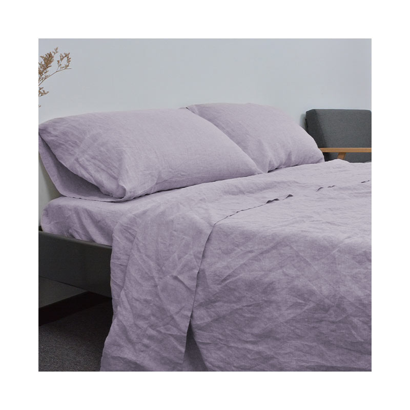 100%French Linen Luxury Sheet Set for Home Breathable Bedding