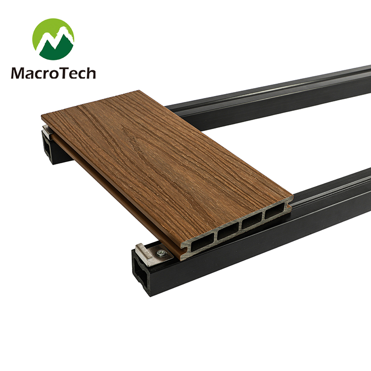 145x22.5mm Hot-selling product outdoor plastic wood composite environmental protection teak square hole floor decoration board