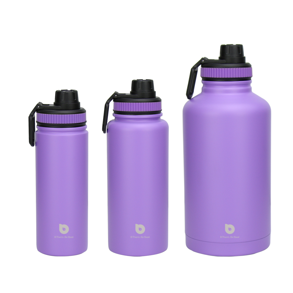 Stainless Steel Vacuum Insulated Sport Water Bottle 17 oz 32 oz 64 oz Purple