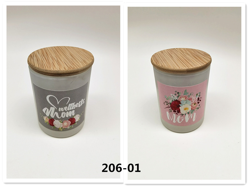 Candles, glass candle, gift candle,glass candle with bamboo lid
