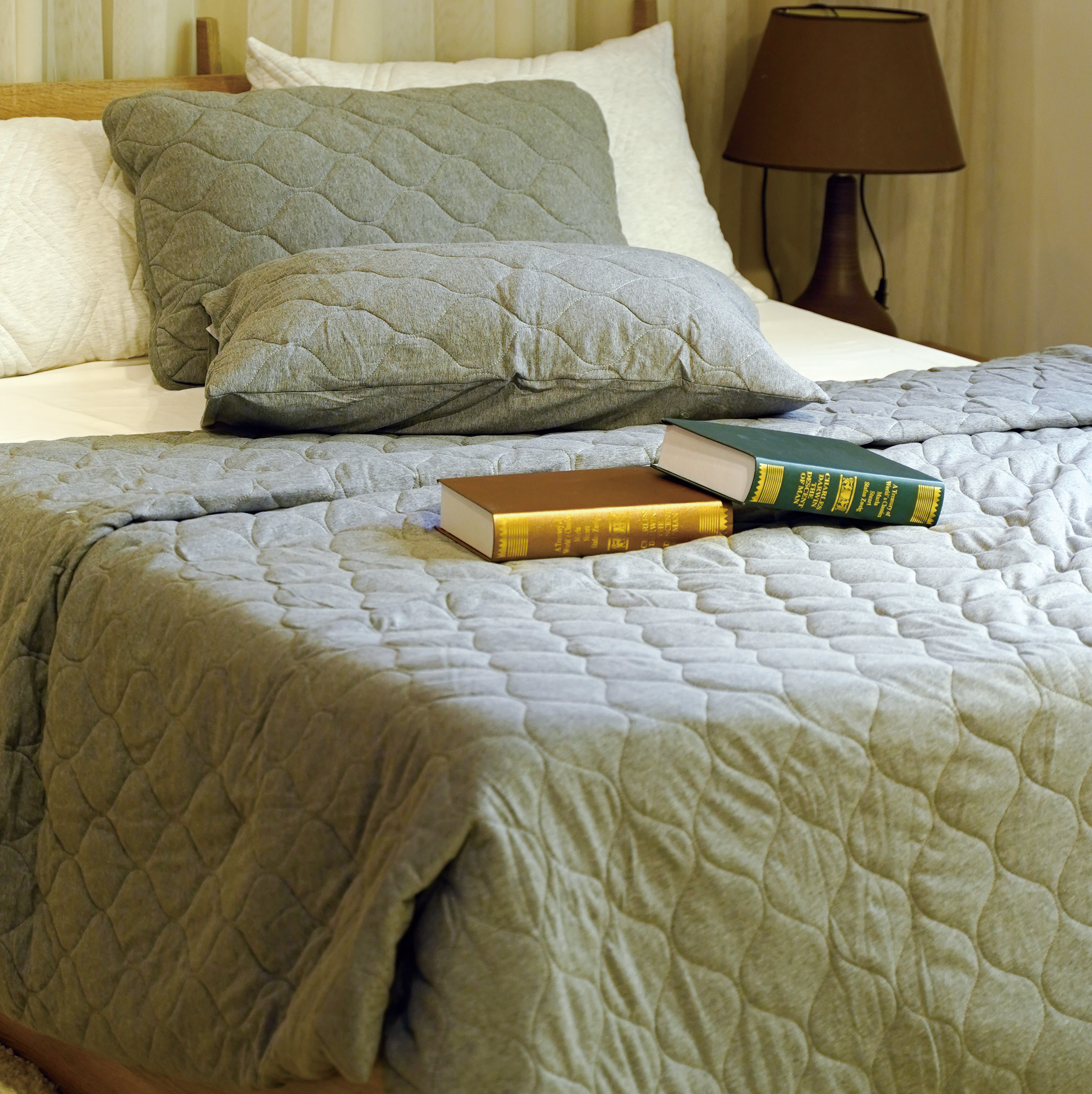 quilted knit coverlet