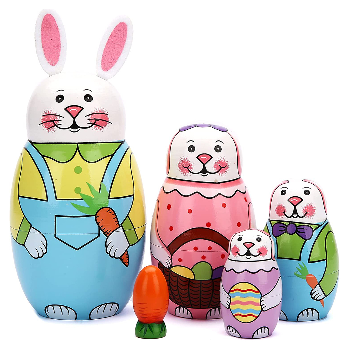 Russian dolls Easter Bunny Nesting dolls Russian Wooden Matryoshka Wooden Nesting Dolls Toy Sets